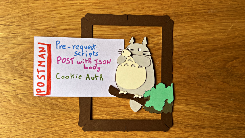 Postman's pre-request scripts: how to perform HTTP POST requests (with JSON body) and how to set Cookie authentication.