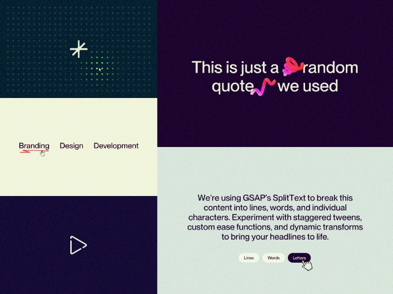From SplitText to MorphSVG: 5 Creative Demos Using Free GSAP Plugins