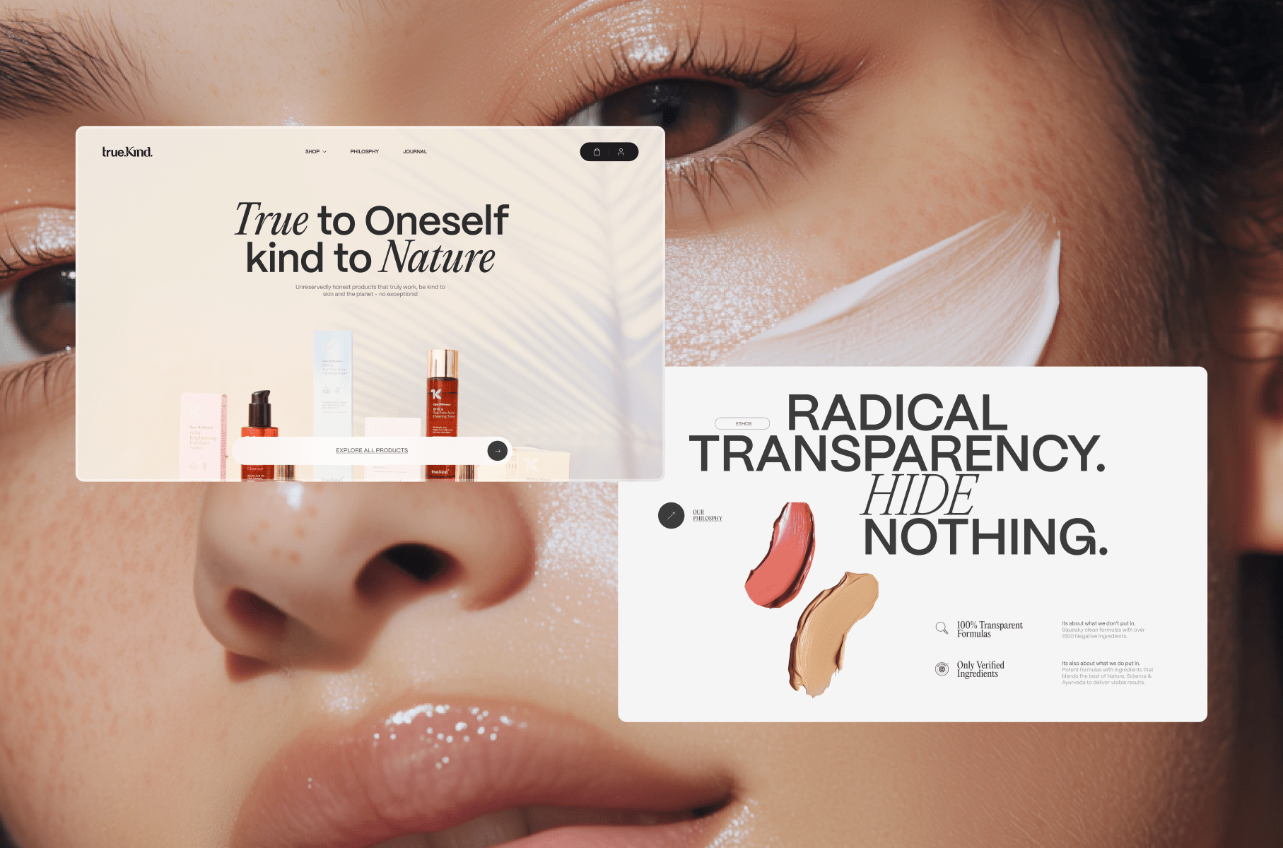 Designing TrueKind: A Skincare Brand’s Journey Through Moodboards, Motion, and Meaning